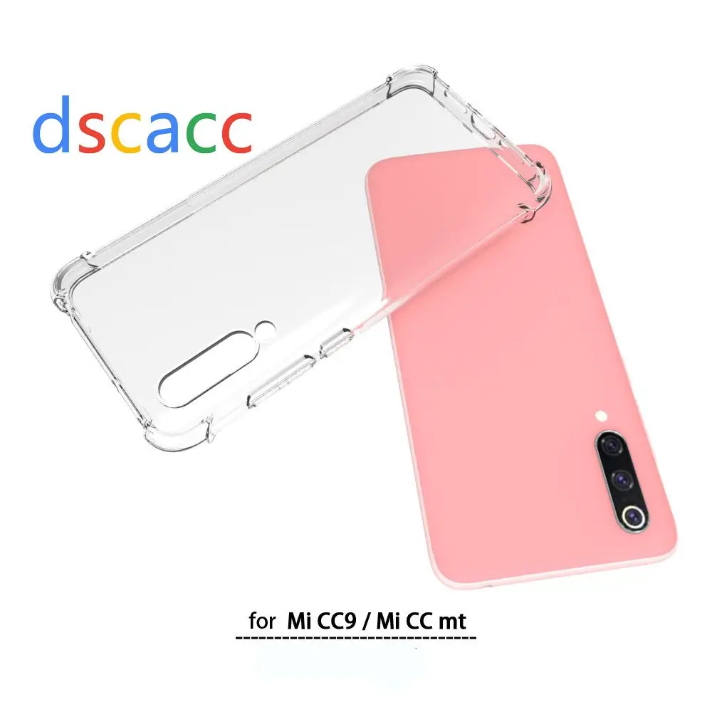 DSCACC Air Cushion TPU Button Case for Xiaomi CC9 MT SE 8 Redmi Note 7 GO Mi Play Mix 3 100PCS