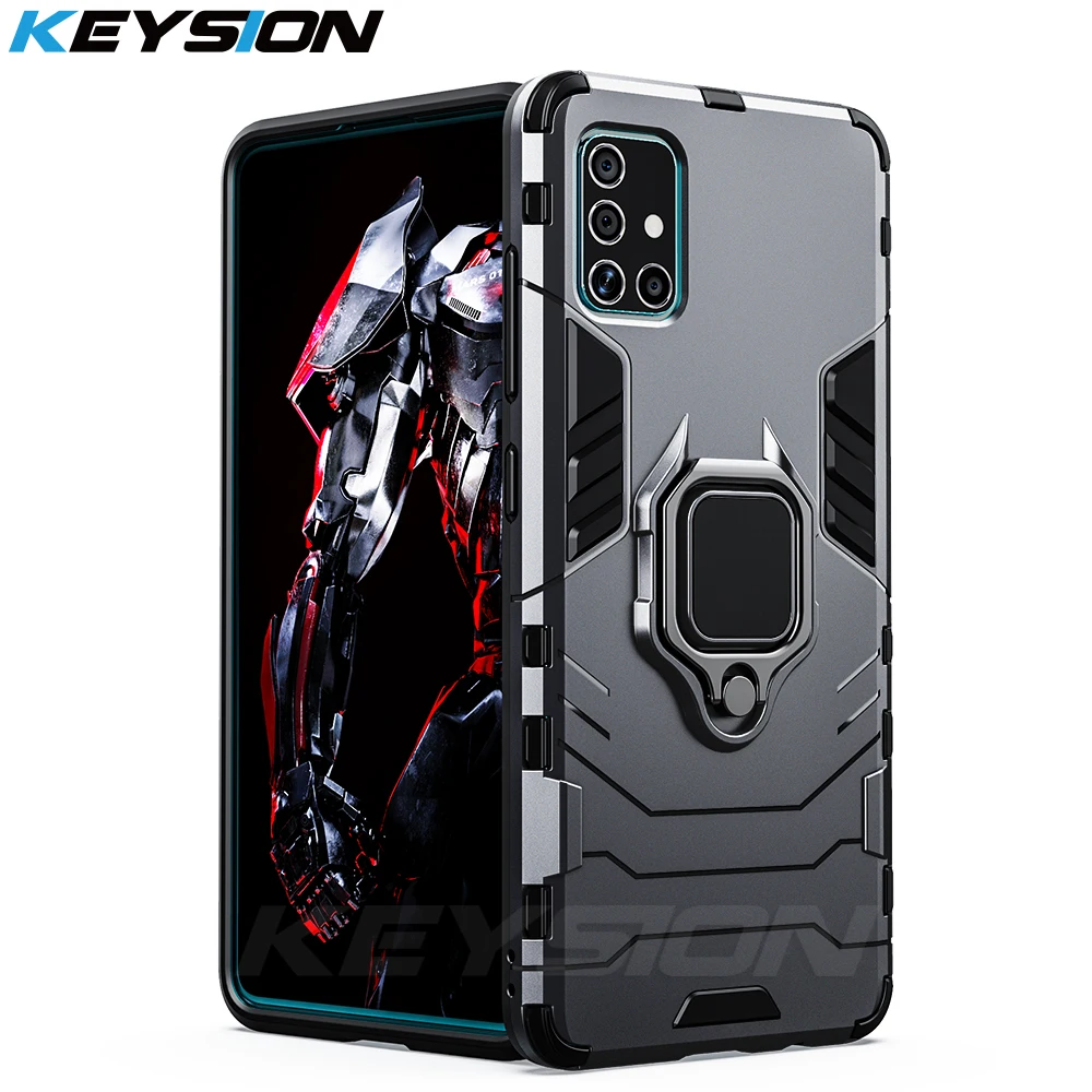 KEYSION противоударный защитный чехол для Samsung A71 A51 автомобильный держатель с