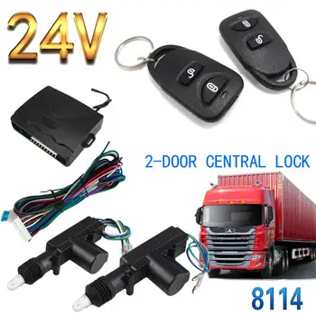 

24V Truck Remote Control Central Locking 2-door Anti-theft Device 8114 2-button Waterproof For Large Carts Large Trucks Buses