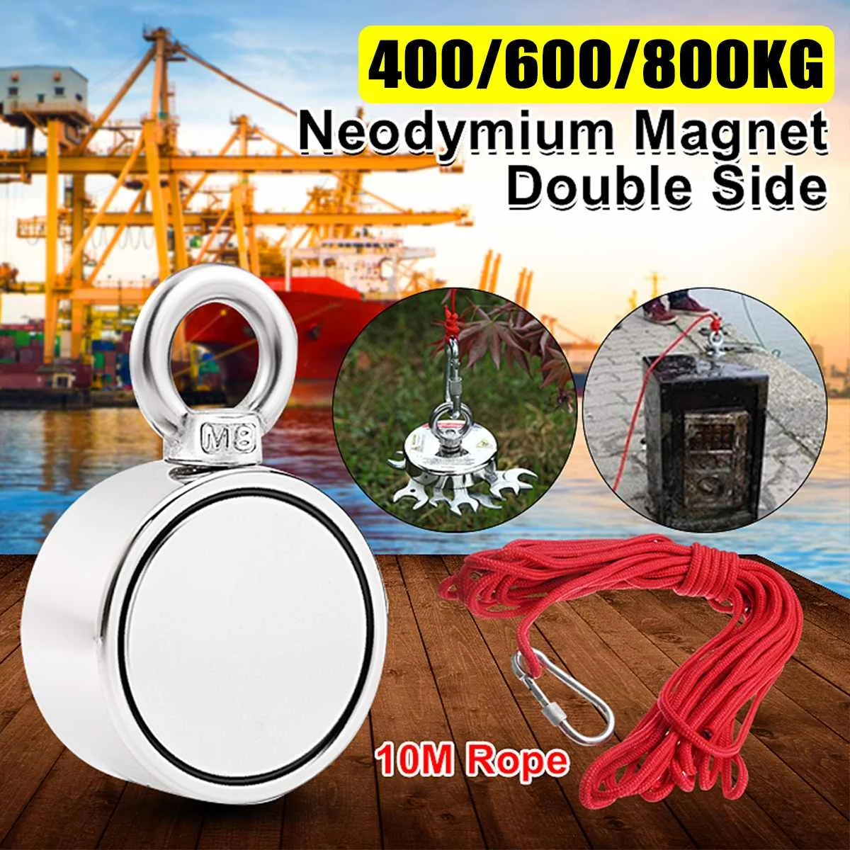 400/600/800 кг супер сильный магнит горшок для рыбалки спасательное рыболовный крючок
