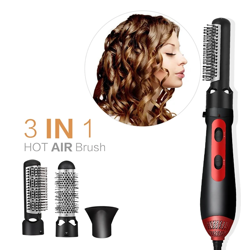 One Step Hair Dryer Brush 3In1 Multifunctional Hair Dryer Volumizer Straightener Negative Ion Hot Air Brushes Curling Lron Salon