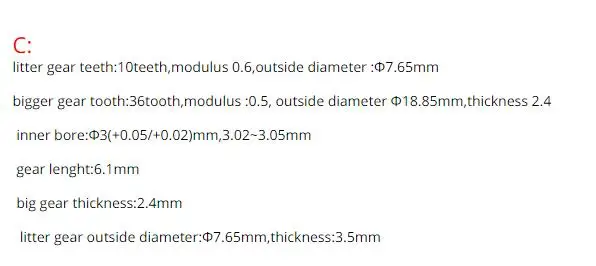1pcs 0.5M Double Layer Gear Module 0.5/0.6 + 0.5/0.6 Tooth metal Gears Transmission Unit Accessories transmission gear
