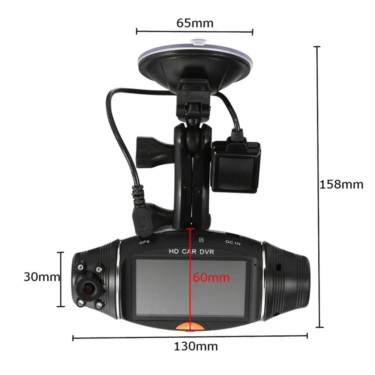 Двойной объектив gps Камера HD Видеорегистраторы для автомобилей Dash Cam видео Регистраторы G-Сенсор с Ночное видение вождение автомобиля видео Регистраторы