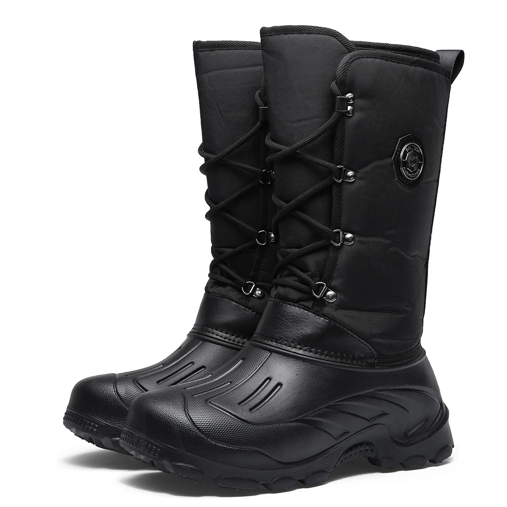 

Size 46 Men Boots Winter High Boots For Man Outdoor Travel Snow Shoes Platform Thick Plush Waterproof Slip Resistant Winter Shoe