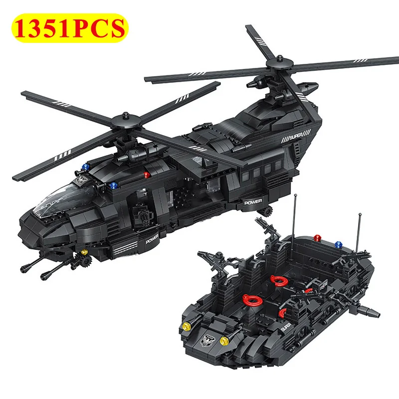 

Modern 1351PCS Airplane Series Building Blocks Military Engineering Aircraft Interesting Creative Bricks Children's Toys