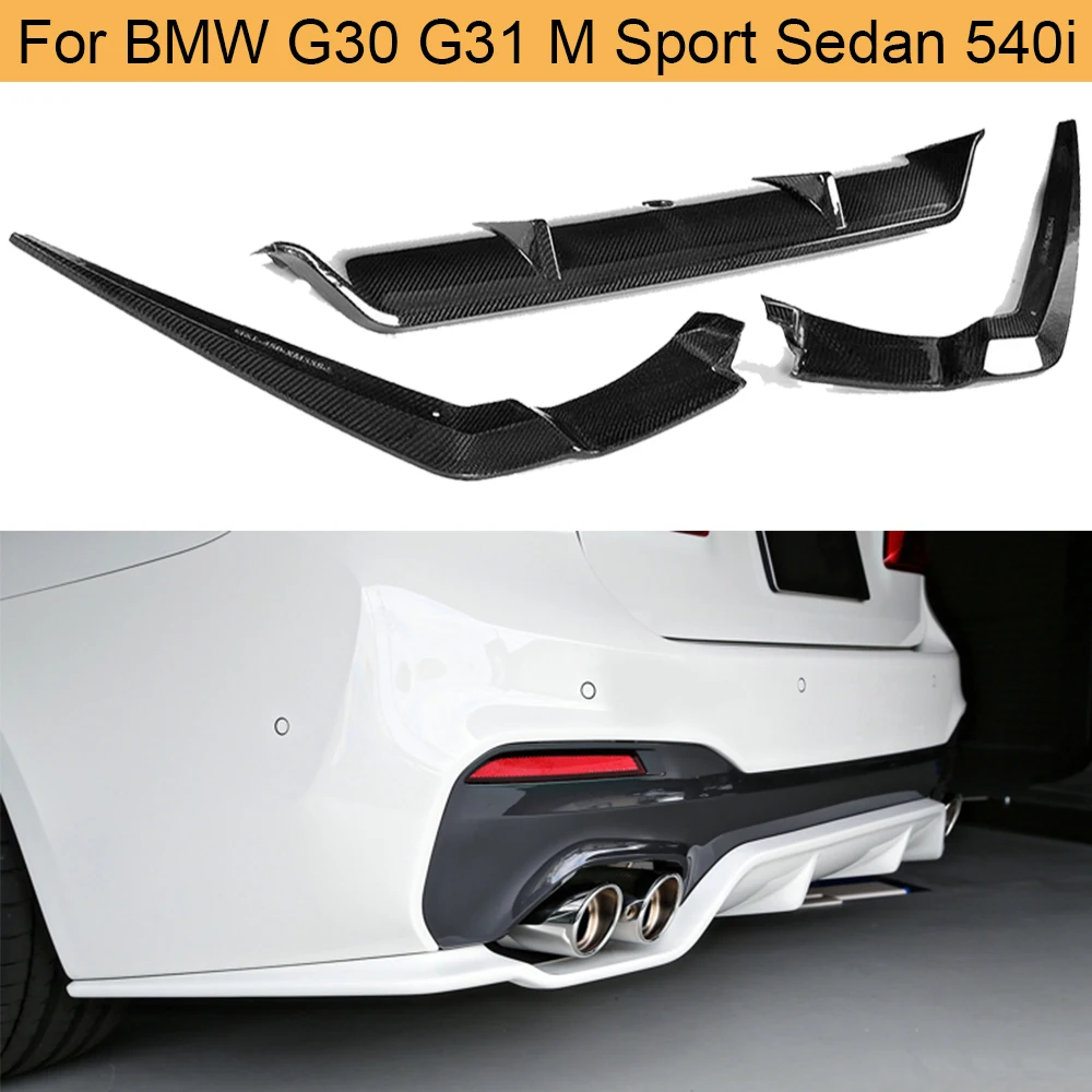 Спойлер для заднего бампера из углеродного волокна диффузор BMW G30 F90 M Sport Sedan 4