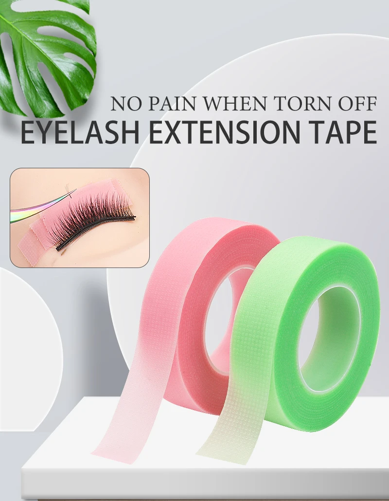 Description Picture 2 of item1 Pc Eyelash Extension Lint Free Eye Pads Pink Green Pe Tape Under Eye Pads Paper for False Eyelash Patch Women Make Up Tools