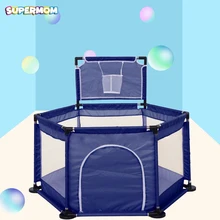 Детский манеж шары забор для бассейна для детей безопасный забор Манеж складной баскетбольный обруч наружный Манеж Детский защитный барьер