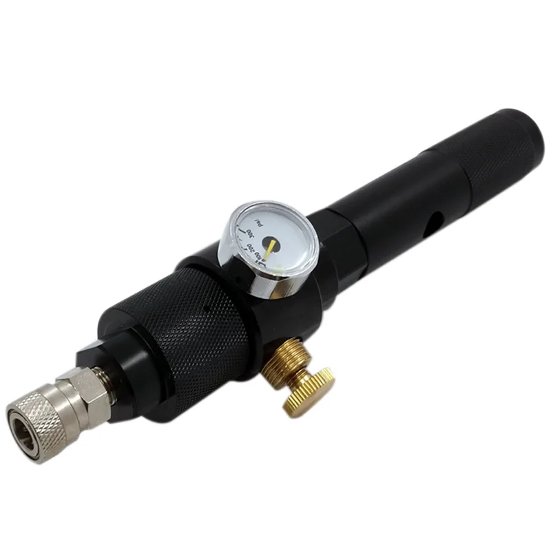 

Co2 Adapter Setup,12G Co2 Capsule to Quick Filling Charger Adaptor with 0-200 PSI Regulator