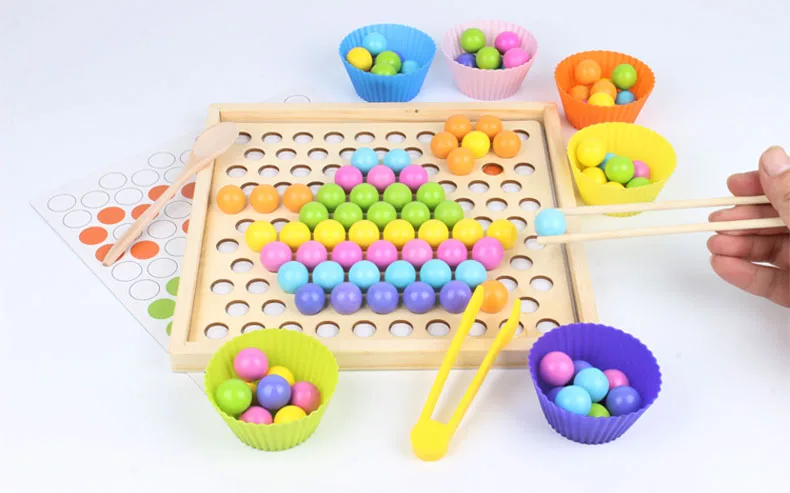 Детские игрушки, деревянные игрушки Монтессори, руки, обучающий зажим, бусины, доска-головоломка, математическая игра, Детские Ранние развивающие игрушки для детей