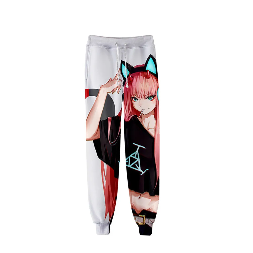 Anime DARLING in the FRANXX 3D Pants Jogging Zero Two Casual Men Women Sweatpants Cosplay clothing Long Sport Trousers