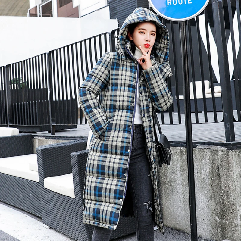 Liva girl 2019 новый дизайн зимняя куртка для женщин в клетку теплая плотная женская