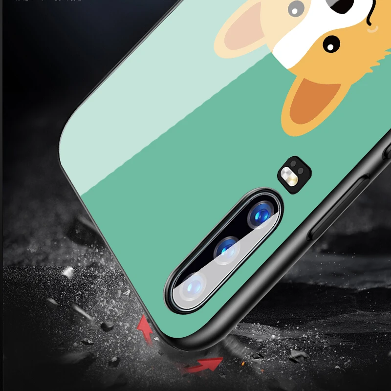 Чехол для телефона s для huawei Honor 8X Max 9 10 Lite Nova 3 P smart Z P20 P30 Lite mate 20 Lite чехол из закаленного стекла с милыми животными