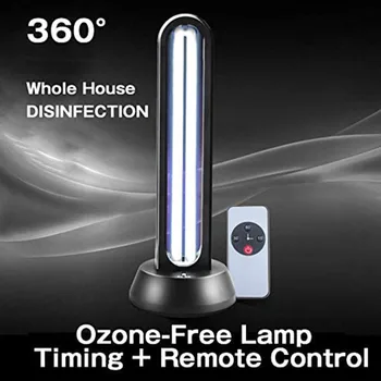 

Ozone Sterilizer Lamp 38W UV Kill Bacterial Germicidal Disinfection Timing Light for Household Rooms Protection Supplies