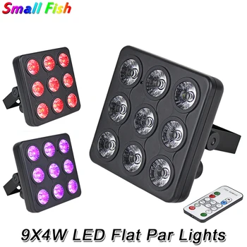 

LED Par Light 9X4W RGBW 4IN1 Mini Disco Dj Wash Light Stage Lighting Effect DMX 512 Control Wedding Party Club Lamp Equipment