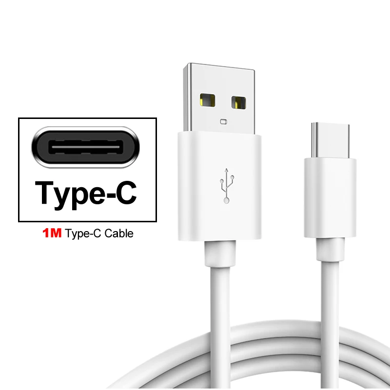Штепсельное настенное зарядное устройство с разъемом USB type c для Redmi 2 2A 2S 3 3S 4 4A 4X5 Plus 5A 6 6A A2 lite 8 8a зарядное устройство для телефона - Тип штекера: USB-C 1M Cable White