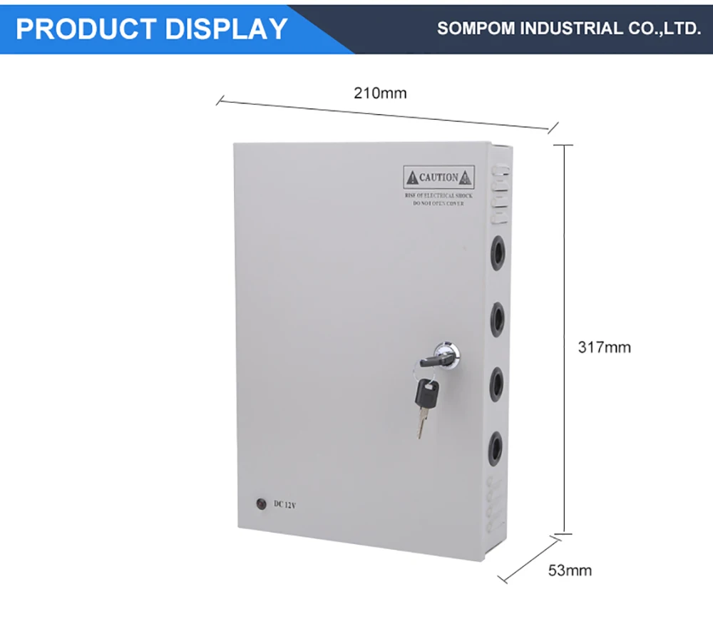 Sompom12V 15A импульсивный источник питания 18CH CCTV Блок питания для камеры коробка