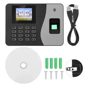 

TFT LCD Screen Biometric Fingerprint Time Clock Attendance Machine Recorder 2.4inches