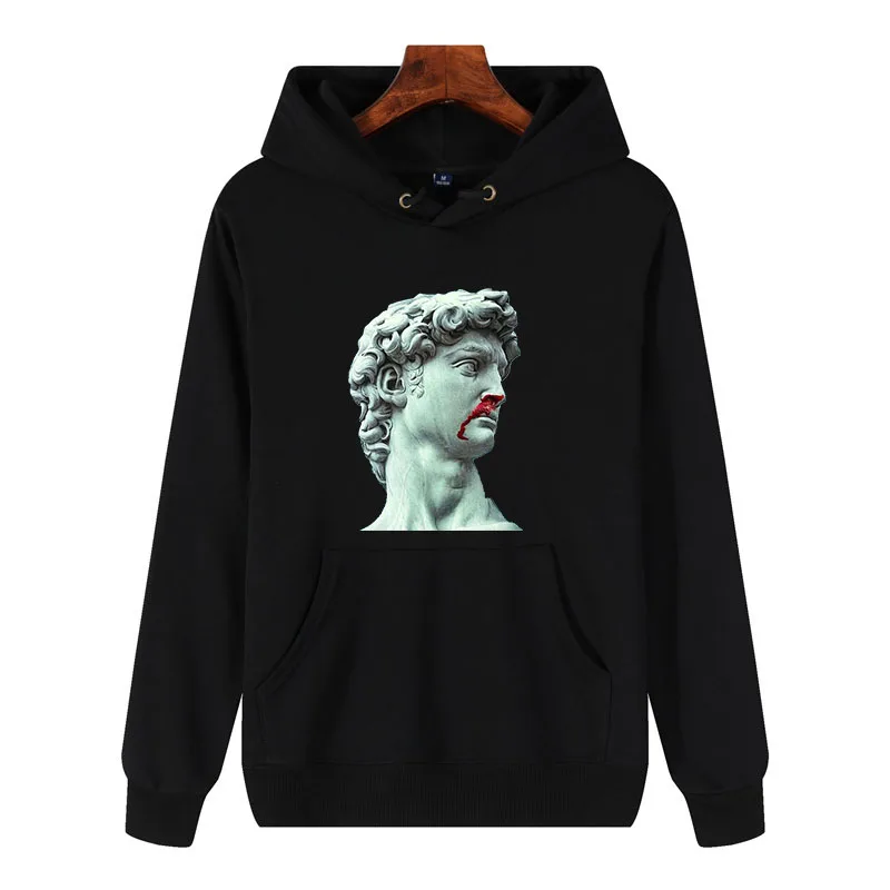 m9370 Black Vaporwave унисекс толстовки Streetwear K уличная Sad Girl Ретро аниме для женщин/мужчин Эстетическая мода японский хлопок нормальный с капюшоном - Цвет: m9370 Black