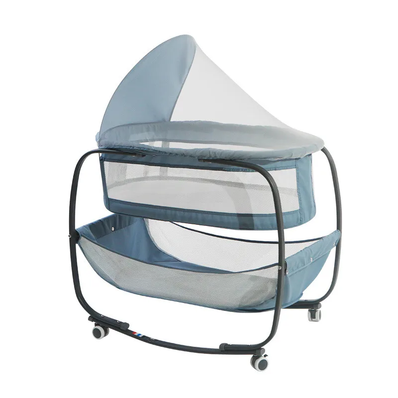 0-12 Months BB Portable Removable Bunk Bed Infant Home Use Mosquito Repellent Breathable Kids Sleeping Bed Baby Newborn Shaker08