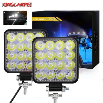 

48W LED Work Light 9V-30V Off Road Flood Spot Work Light Bar Lamp For Jeep ATV UAZ SUV 4WD 4x4 Truck Tractor Spot Light