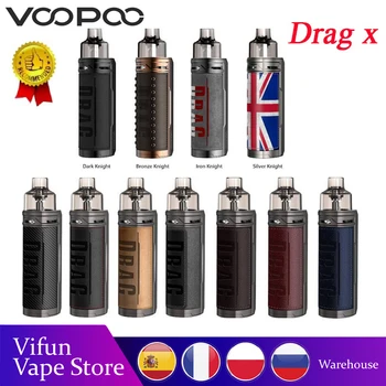 

Original VOOPOO DRAG X Mod Pod Kit 2ml RTA Pod Tank PnP-VM6 0.15ohm/PnP-VM1 0.3ohm Coil 80W Max Output E-cig Vape Kit VS Vinci X