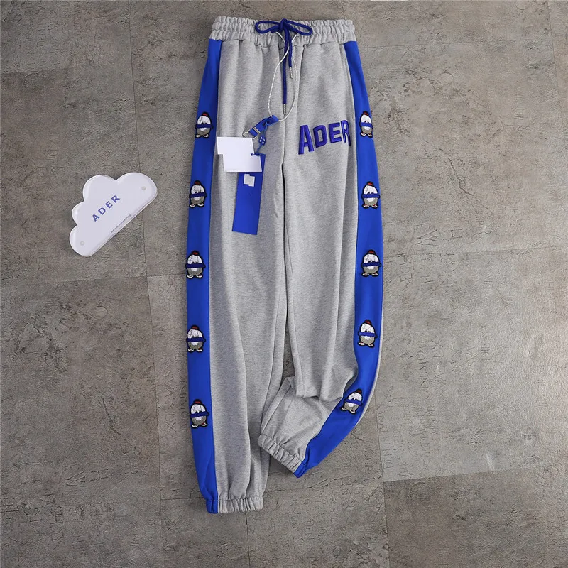 ADER ERROR Men's Pants Autumn Winter Sweatpants Couple Models Letter Embroidery Drawstring Trousers Streetwear Jogging Pants white harem pants