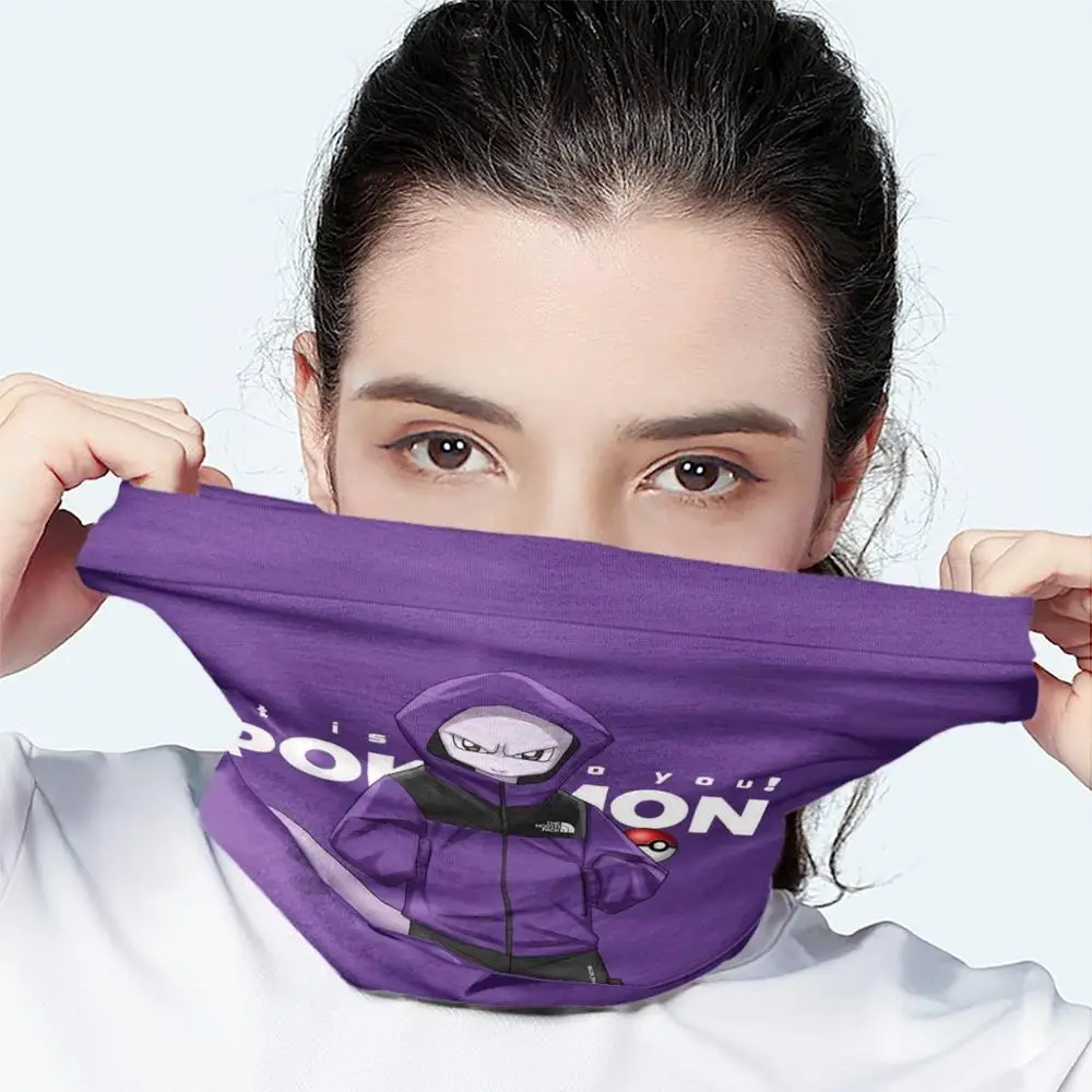 

Women Gas Mouth Mask Motorcycle Face Mask Scarf Sun Protection Mask Outdoor Protective Masks Pokemon Super Dream 3D Print Scarf