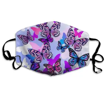 

Mouth Mask for Daily Dress Up, Butterfly (2) Anti-dust Mouth-Muffle, Washable Reusable Holiday Half Face Masks for Mens and