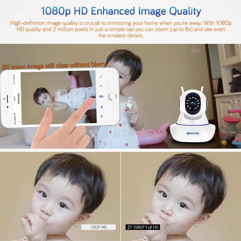 1080p беспроводная домашняя WiFi ip-камера Yoosee с автоматическим отслеживанием облачная SD карта двухсторонняя аудио CCTV камера безопасности