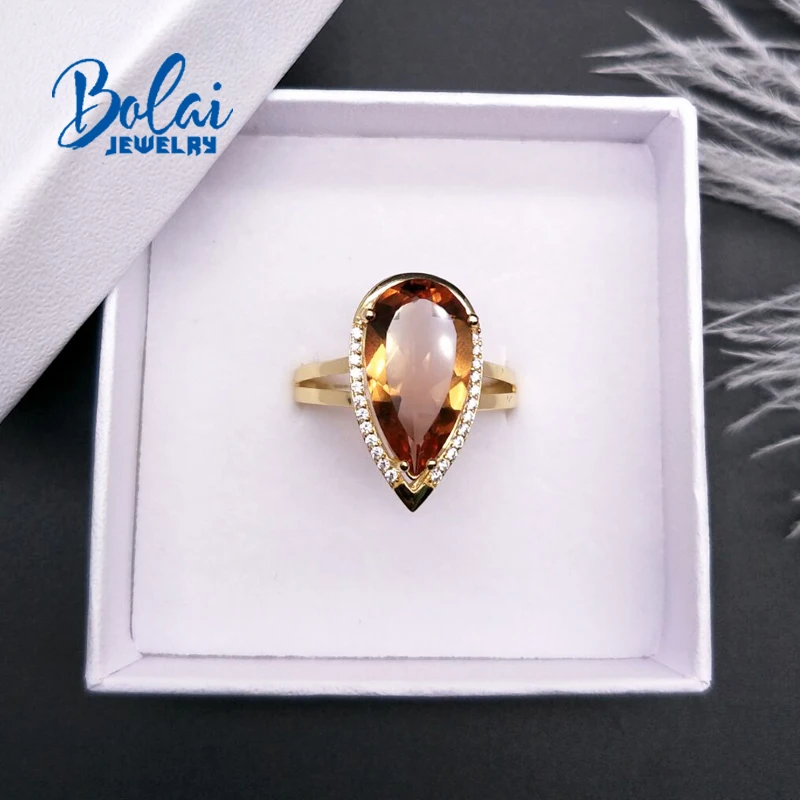 Bolaijewelry, Zultanite кольца diaspore груша 10*18 мм стерлингового серебра 925 драгоценный камень с огранкой, создающий цвет, меняющий элегантные изысканные украшения