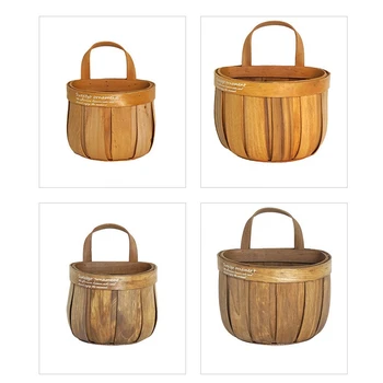 

French Storage Basket Wood Hanging Organizer Small Stuff Organization Capsule Coffee Organizer Home Cafe Shop Decor Accessories