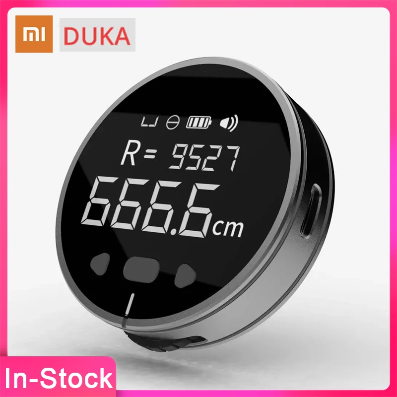 Электронная линейка XIAOMI DUKA перезаряжаемая 8 функций дальномер портативный HD