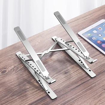 

Folding Laptop Stand Excellent Craftsmanship Well Durability Viewing Angle Height Adjustable Aluminum Alloy Bracket Base