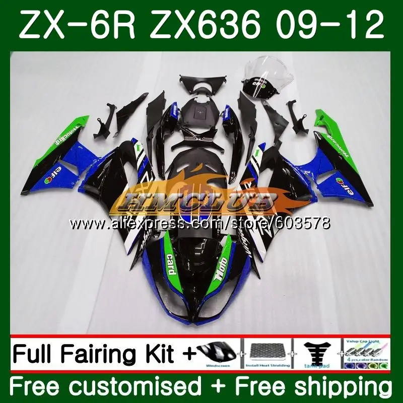 Средства ухода за кожей для KAWASAKI NINJA ZX636 ZX 6R ZX-6R 2009 2010 2011 2012 цвет: черный, синий 31CL. 193 ZX 636 600CC ZX-636 ZX6R 09, 10, 11, 12, обтекатель - Цвет: No. 1