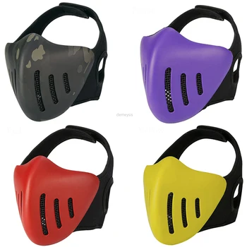 

Tactical Mask for Paintballs Airsoft Hunting Shooting Half Face Mask Protective Safety Cs Wargame Accessories Military Masks