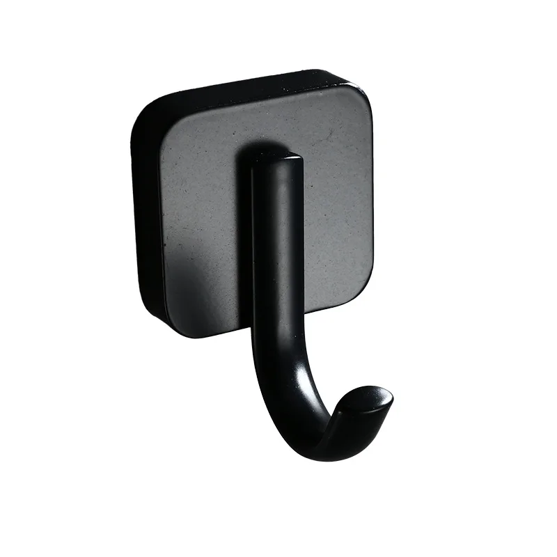 Cloth Hook Hangers Black Wall Hook Key Coat Bag Hat Hanger 304 Stainless Steel Robe Hooks For Home Bathroom