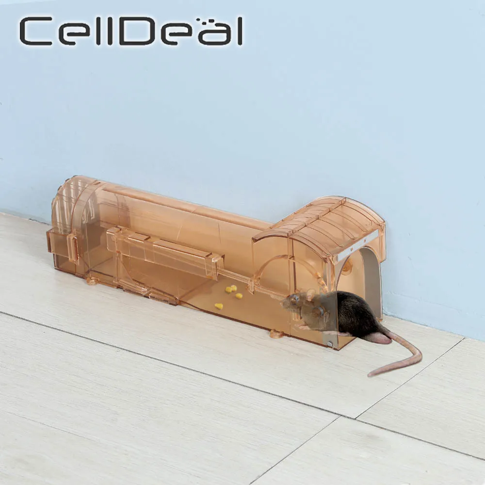 

Reusable Home Use Mousetrap Self-locking Rat Cage Humane Live Mouse Trap Household Rat Trap For Indoor Outdoor Pest Control