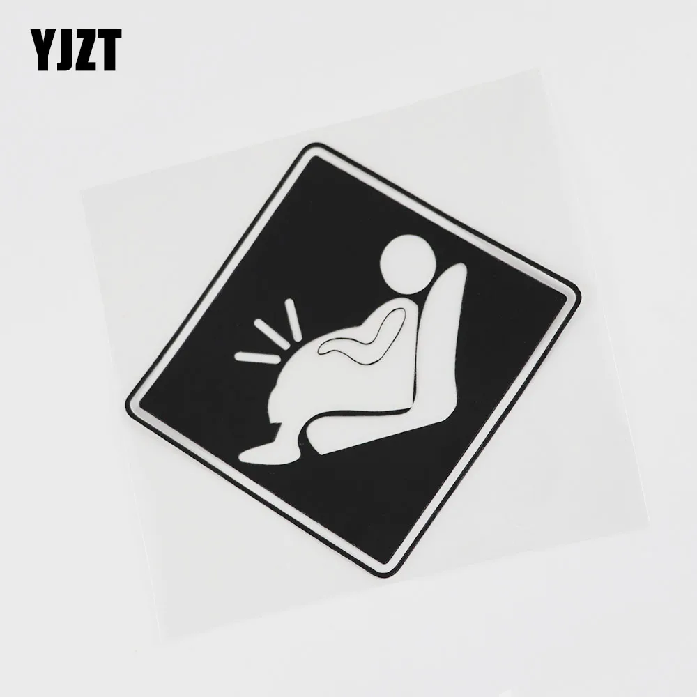 YJZT 14.5CM*14.3CM Pregnant Women In The Car Pay Attention To Keep Distance Vinyl Sticker 13C-0013 | Автомобили и мотоциклы