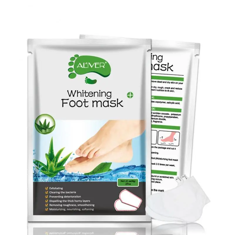 2pc=1pair Tender Feet Exfoliating Aloe Vera Foot Mask Skin Care Peeling Dead Pedicure Socks Cream TSLM1 | Красота и здоровье