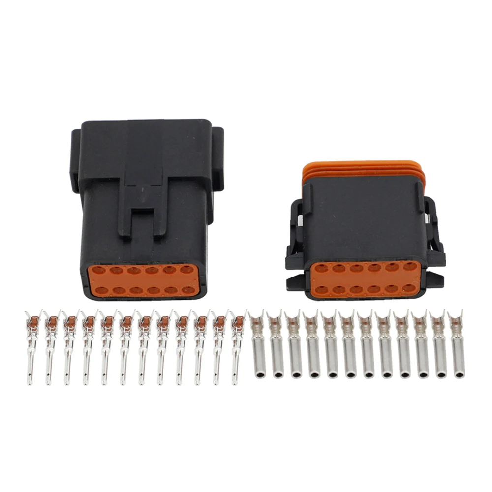 Black Dt Connectors Dt0412p/dt0612s 12 Pin Automobile Waterproof Wire