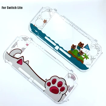 

Transparent Hard Protective Case For Nintendo Switch Lite Console Animal Printed Protection Clear Cover for Switch lite Case