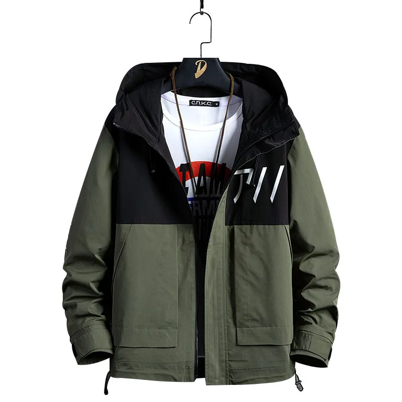 

2021 new jacket casual jacket windproof tooling trend windbreaker youth sportswear texture is soft and supple