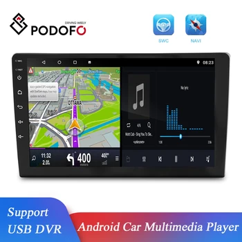 

Podofo Split screen Android 9.1 Car Radio GPS Navigation Car Multimedia Player 9“ Mirror Link Radio Car No 2din 2 din dvd
