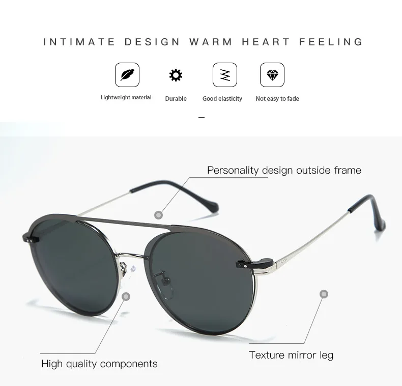 2 в 1 магнитное притяжение Солнцезащитные очки женские мужские черные круглые очки с поляризующими линзами для рыбалки вождения модные очки UV400