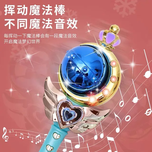 2020 New Flower Fairy Large Magic Wand Led Light Music Little Magic Fairy Princess Fairy Wand Girl Toy Gift 2