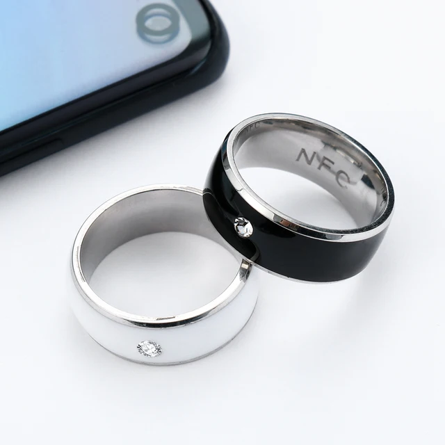 Anillo inteligente NFC para teléfono móvil, anillo de acero inoxidable,  comunicación inalámbrica por radiofrecuencia, joyería resistente al agua  Wmkox8yi sjalhkljlk1754