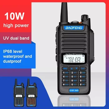 

2020 Walkie Talkie 30km UV9R AMG Plus IP68 Waterproof UV Dual Band Two Way Handheld Radio Sea Land Hotel Civilian Intercom