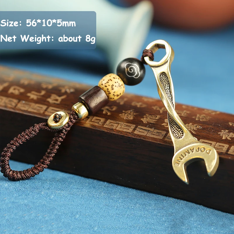 brass wrench rope key pendants (10)