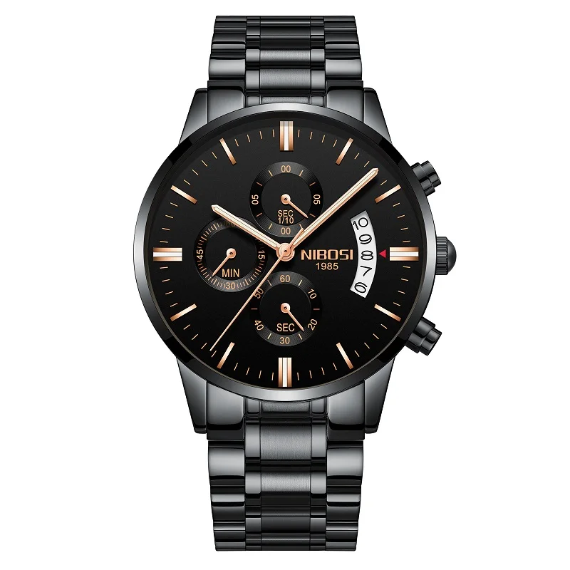 NIBOSI Relogio Masculino Luxury Men Watches Top Brand Men's Quartz Clock Waterproof Sports Chronograph Wristwatches Montre Homme 